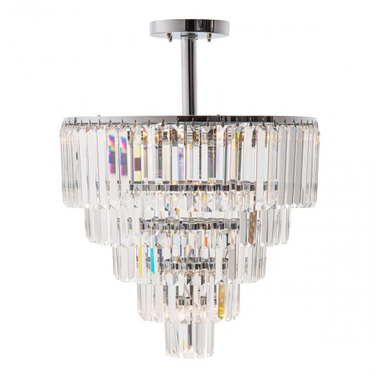 Candelabru AMEDEO FC17106/6+3+1-CHROME+CL Zumaline E14, Crom, Polonia