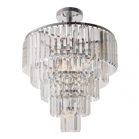 Candelabru AMEDEO FC17106/6+3+1-CHROME+CL Zumaline E14, Crom, Polonia