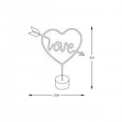 Lampa Decorativa NEON LOVE LE FM-JNL01 Zumaline LED, Rosu, Polonia
