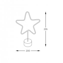Lampa Decorativa  NEON STAR LED FM-NB20 Zumaline LED, Alb, Polonia