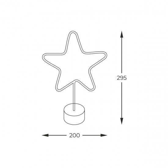 Lampa Decorativa  NEON STAR LED FM-NB20 Zumaline LED, Alb, Polonia