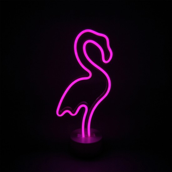 Lampa Decorativa NEON FLAMINGO LED FM-NB23 Zumaline LED, Roz, Polonia