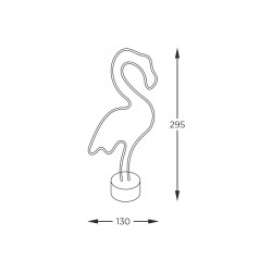 Lampa Decorativa NEON FLAMINGO LED FM-NB23 Zumaline LED, Roz, Polonia