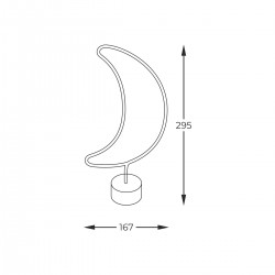 Lampa Decorativa NEON MOON LED FM-NB27 Zumaline LED, Alb, Polonia