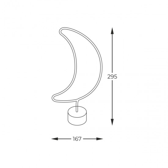 Lampa Decorativa NEON MOON LED FM-NB27 Zumaline LED, Alb, Polonia