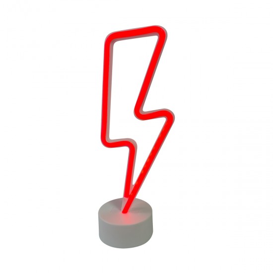 Lampa Decorativa  NEON LIGHTNING LED FM-NB28 Zumaline LED, Rosu, Polonia
