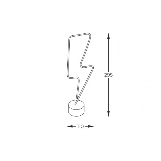 Lampa Decorativa  NEON LIGHTNING LED FM-NB28 Zumaline LED, Rosu, Polonia
