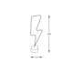 Lampa Decorativa  NEON LIGHTNING LED FM-NB28 Zumaline LED, Rosu, Polonia