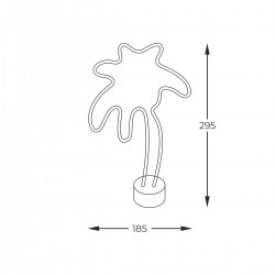 Lampa Decorativa NEON PALM TREE LED FM-NB32 Zumaline LED, Verde, Polonia