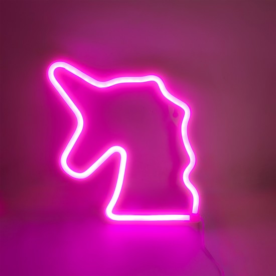 Lampa Decorativa NEON UNICORN LED FM-NL10 Zumaline LED, Roz, Polonia