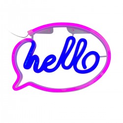 Lampa Decorativa NEON HELLO LED FM-NL41 Zumaline LED, Roz, Polonia