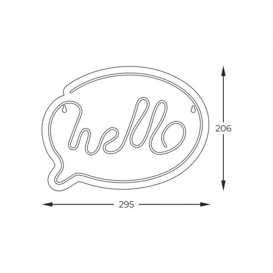 Lampa Decorativa NEON HELLO LED FM-NL41 Zumaline LED, Roz, Polonia