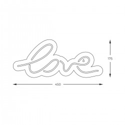 Lampa Decorativa NEON LOVE LED FM-WN01 Zumaline LED, Roz, Polonia