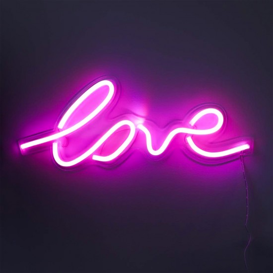 Lampa Decorativa NEON LOVE LED FM-WN01 Zumaline LED, Roz, Polonia