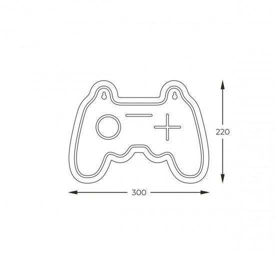 Lampa Decorativa NEON GAMEPAD LED FM-WN67 Zumaline LED, Alb, Polonia