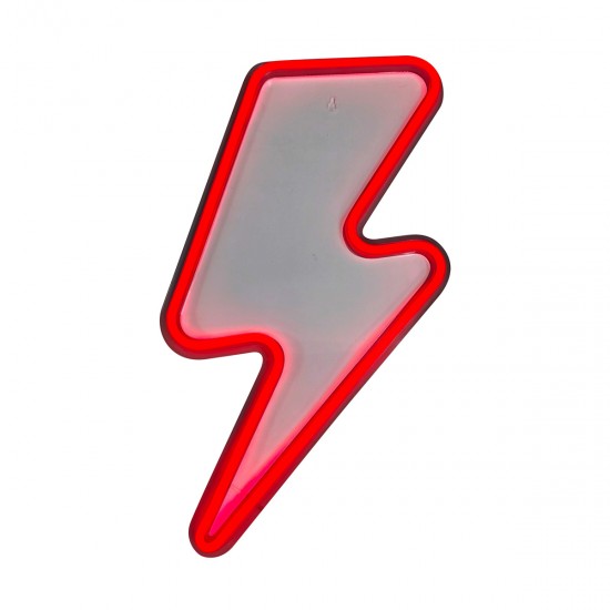 Lampa Decorativa NEON LIGHTNING LED FM-WN85 Zumaline LED, Rosu, Polonia