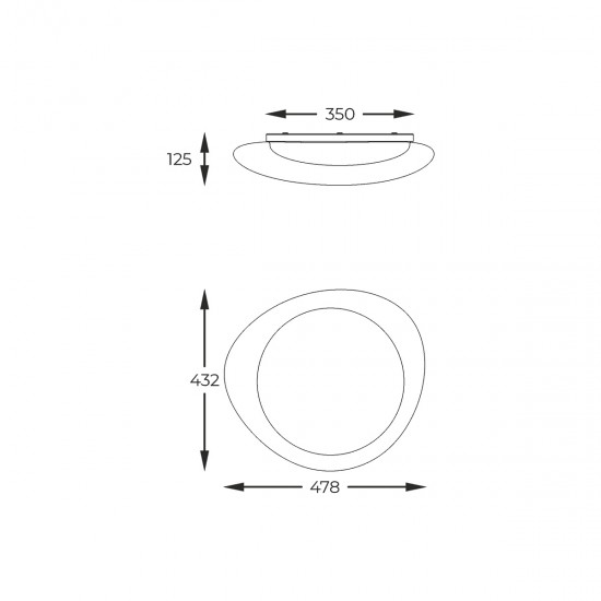 Plafoniera AURA FM2201001-470 Zumaline LED, Alb, Polonia