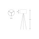 Lampadar INGA H06-GD-BL Zumaline E27, Negru, Polonia