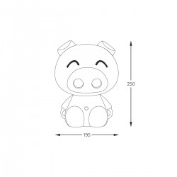 Veioza Copii PIG KDR-603B-PK Zumaline LED, Roz, Polonia