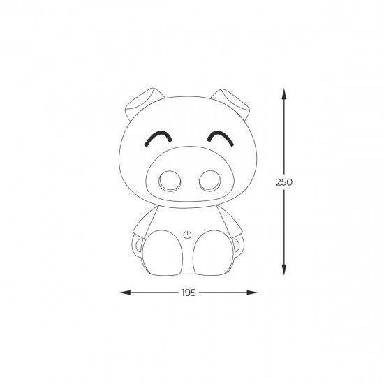 Veioza Copii PIG KDR-603B-PK Zumaline LED, Roz, Polonia