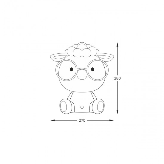 Veioza Copii SHEEP KDR-612-PK Zumaline LED, Roz, Polonia