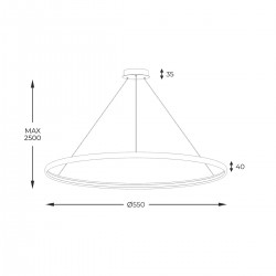 Suspensie OAK LA0785 Zumaline LED, Lemn, Polonia