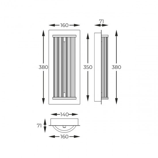 Aplica CALLY MB3114-1-3GT Zumaline LED, Auriu, Polonia