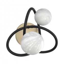 Aplica NISYRO MB4922-2-EBGN Zumaline G9, Negru, Polonia