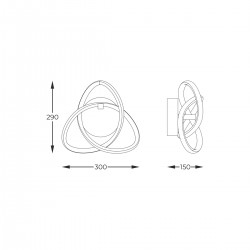 Lustra Plafon INDIGO MB9717-1-3BCN Zumaline LED, Negru, Polonia