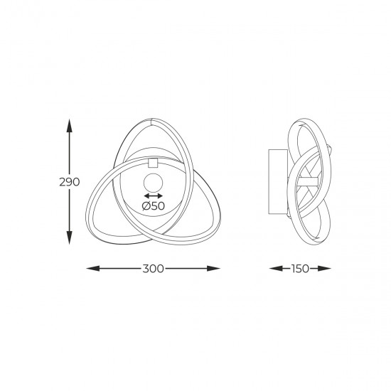 Lustra Plafon INDIGO MB9717-1-3BGN Zumaline LED, Negru, Polonia