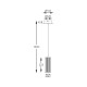 Pendul CALLY MD3147-1A-3GT Zumaline LED, Auriu, Polonia