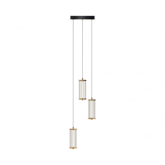 Suspensie CALLY MD3147-3A-3GT Zumaline LED, Auriu, Polonia