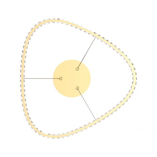 Suspensie ATHESA MD3169-1-3GT Zumaline LED, Auriu, Polonia