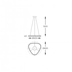 Suspensie ATHESA MD3169-1-3GT Zumaline LED, Auriu, Polonia