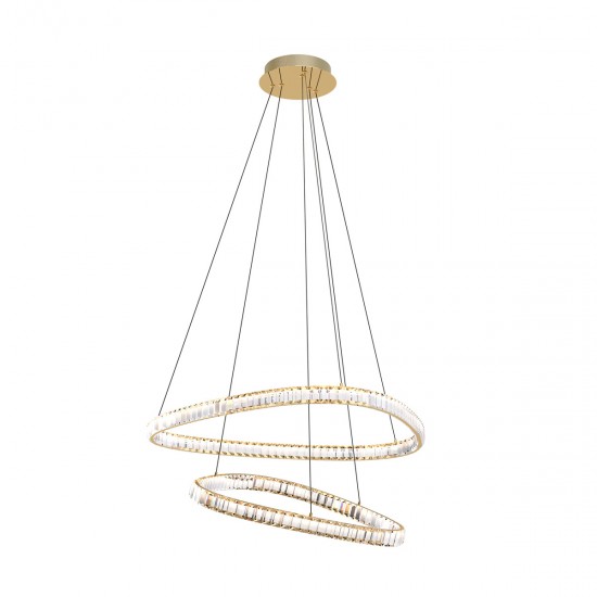 Suspensie ATHESA MD3169-2-3GT Zumaline LED, Auriu, Polonia