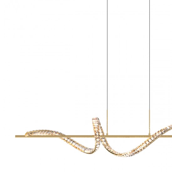 Suspensie ATHESA MD3170-1-3GT Zumaline LED, Auriu, Polonia