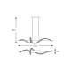 Suspensie ATHESA MD3170-1-3GT Zumaline LED, Auriu, Polonia