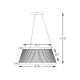 Suspensie BALU MD3328-2M-3BT Zumaline LED, Negru, Polonia