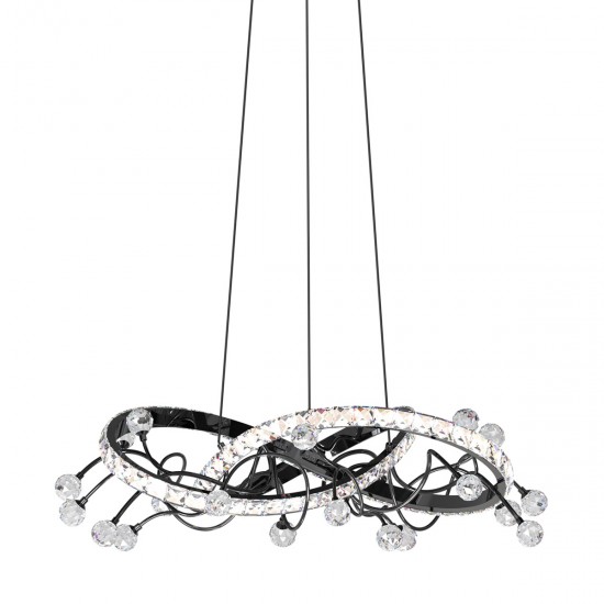 Suspensie MAIA MD3481-1S-3BCT Zumaline LED, Negru, Polonia