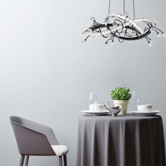 Suspensie MAIA MD3481-1S-3BCT Zumaline LED, Negru, Polonia