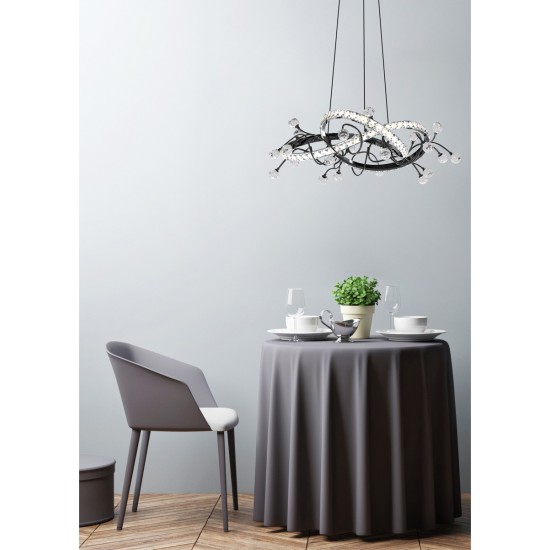 Suspensie MAIA MD3481-1S-3BCT Zumaline LED, Negru, Polonia