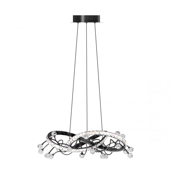 Suspensie MAIA MD3481-1S-3BCT Zumaline LED, Negru, Polonia