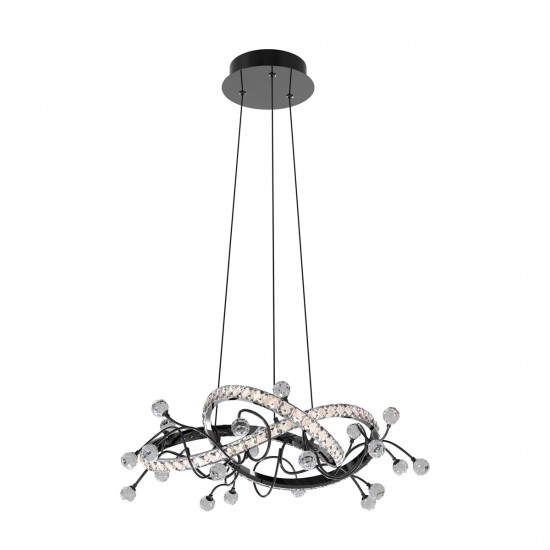 Suspensie MAIA MD3481-1S-3BCT Zumaline LED, Negru, Polonia