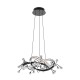 Suspensie MAIA MD3481-1S-3BCT Zumaline LED, Negru, Polonia