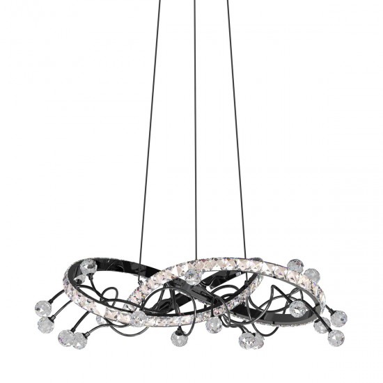 Suspensie MAIA MD3481-1S-3BCT Zumaline LED, Negru, Polonia