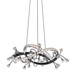 Suspensie MAIA MD3481-1S-3BCT Zumaline LED, Negru, Polonia