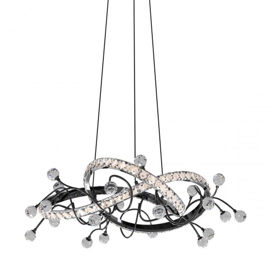Suspensie MAIA MD3481-1S-3BCT Zumaline LED, Negru, Polonia