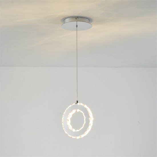 Pendul GIRONA MD3713-1-3CT Zumaline LED, Crom, Polonia