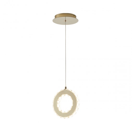 Pendul GIRONA MD3713-1-3GT Zumaline LED, Auriu, Polonia