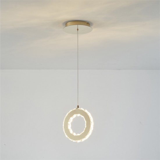 Pendul GIRONA MD3713-1-3GT Zumaline LED, Auriu, Polonia